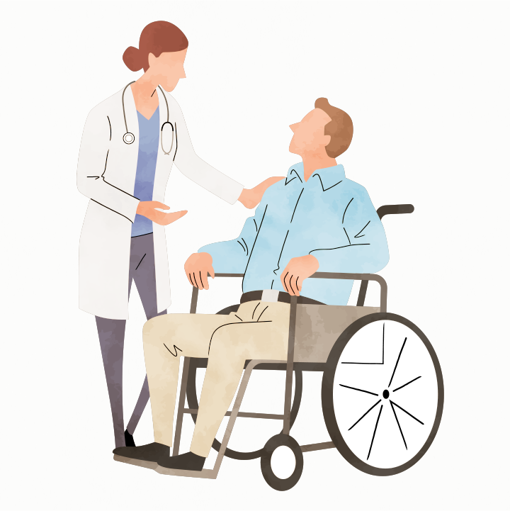 医師と患者のイラスト